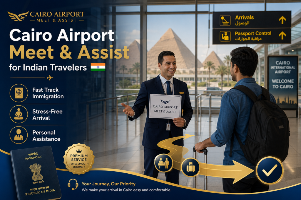 Egypt airport assistance for Indians